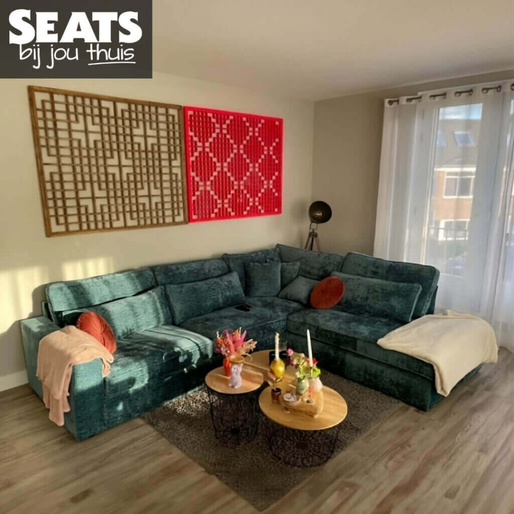 California hoekbank blauw Seats and Sofas