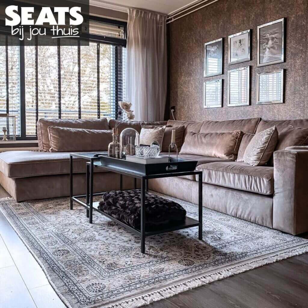 California hoekbank velvet taupe