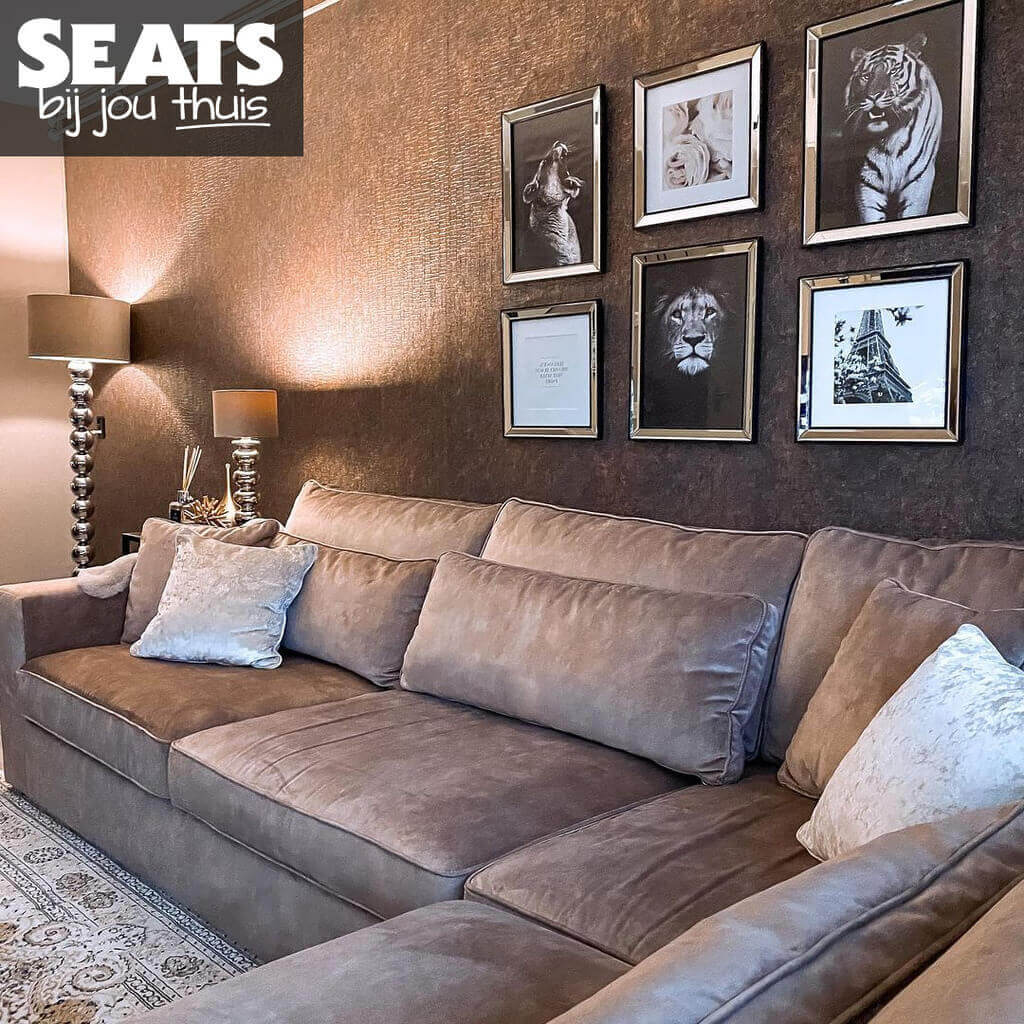 California hoekbank velvet taupe Seats and Sofas