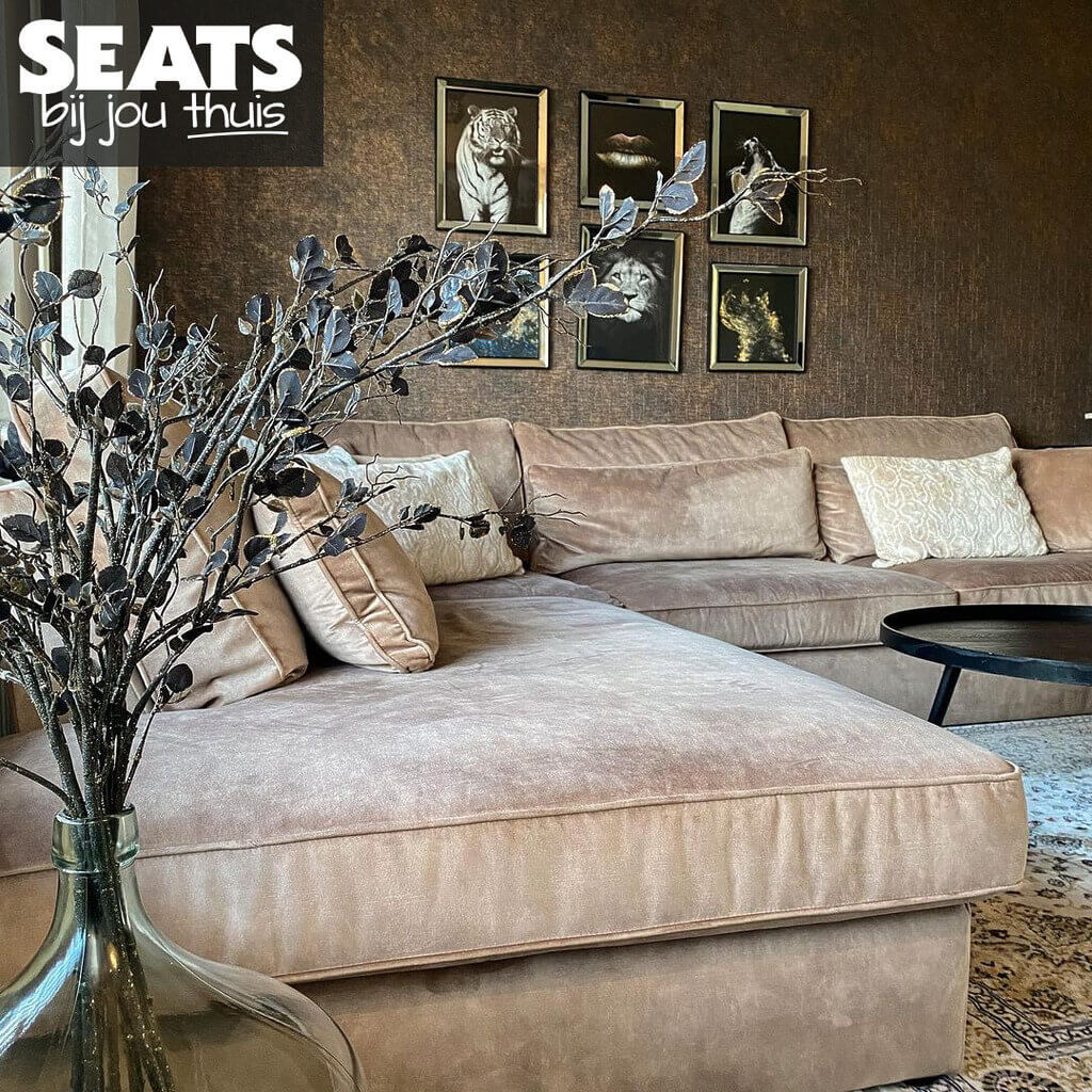 California hoekbank velvet taupe Seats and Sofas