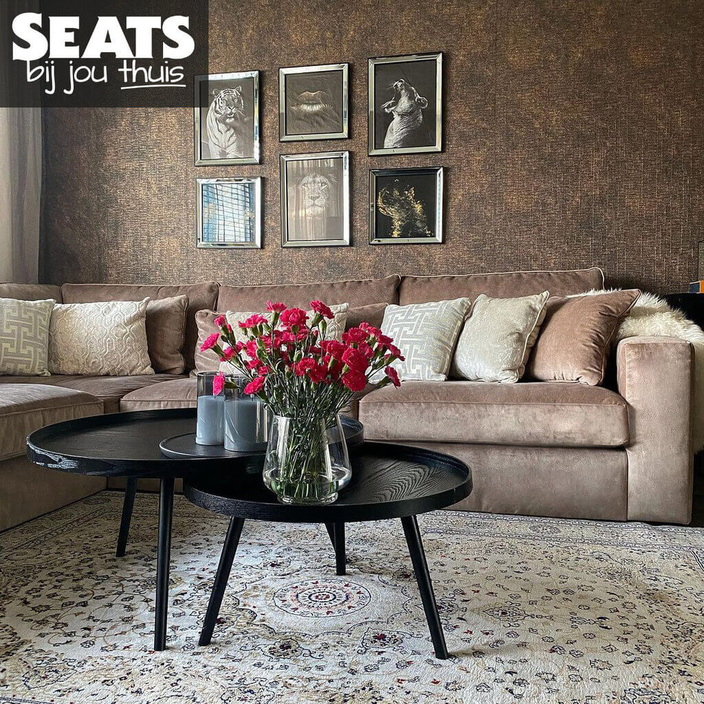 California hoekbank velvet taupe Seats and Sofas