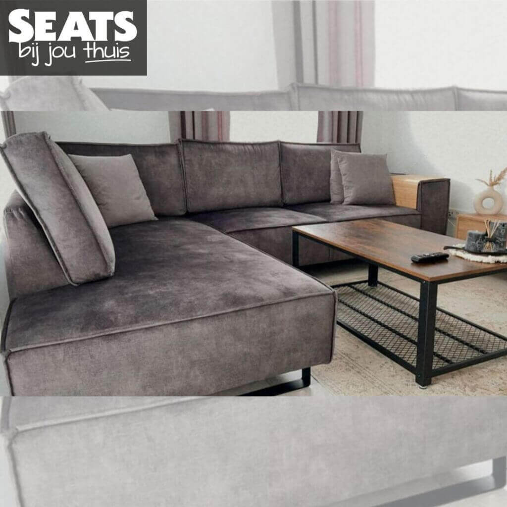 Lagos hoekbank grijs