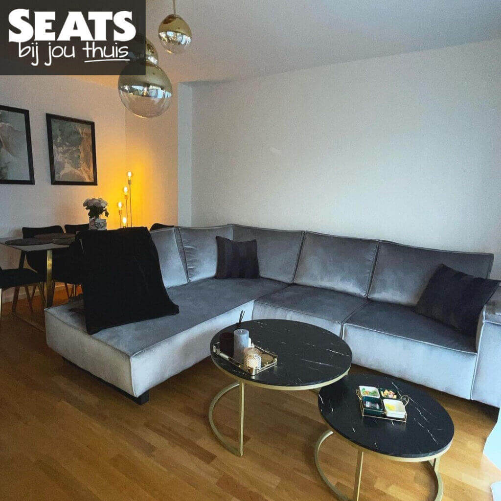 Manilla hoekbank grijs