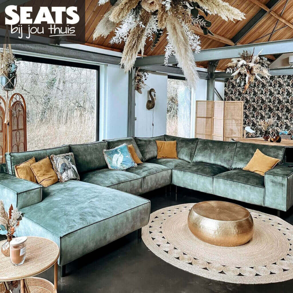 Manilla U bank velvet groen