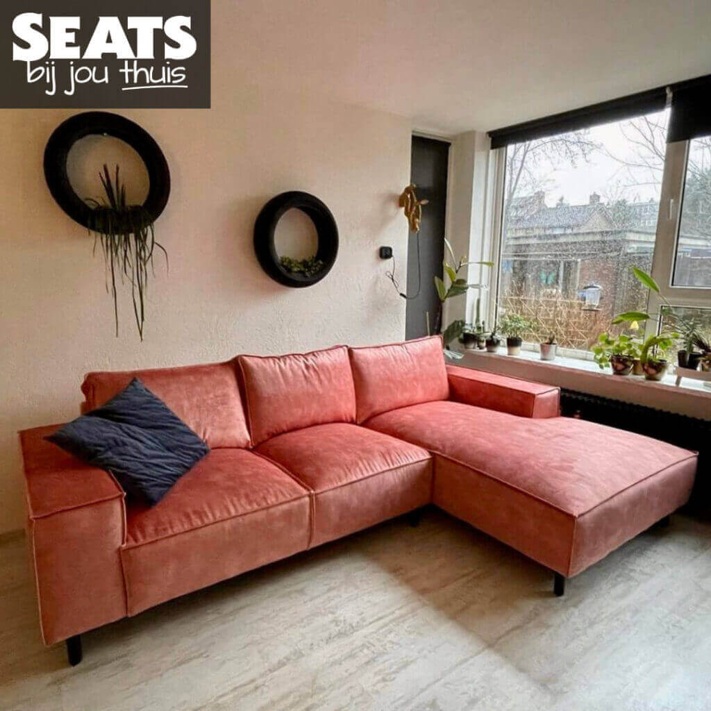 Manilla hoekbank rood