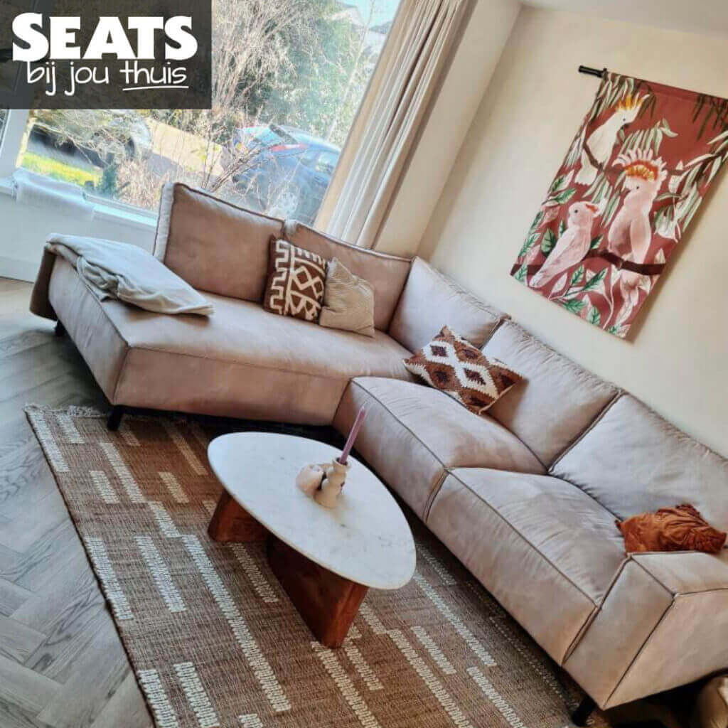 Manilla hoekbank beige