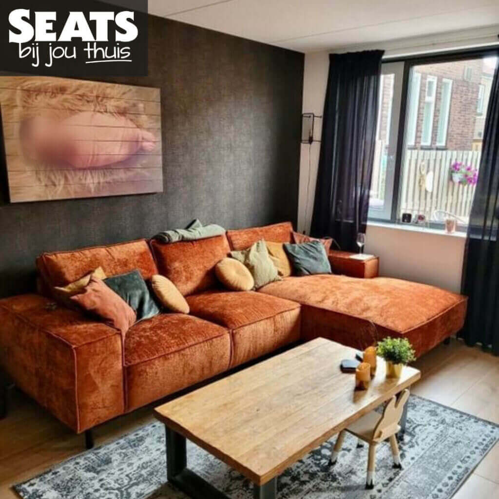 Manilla hoekbank cognac