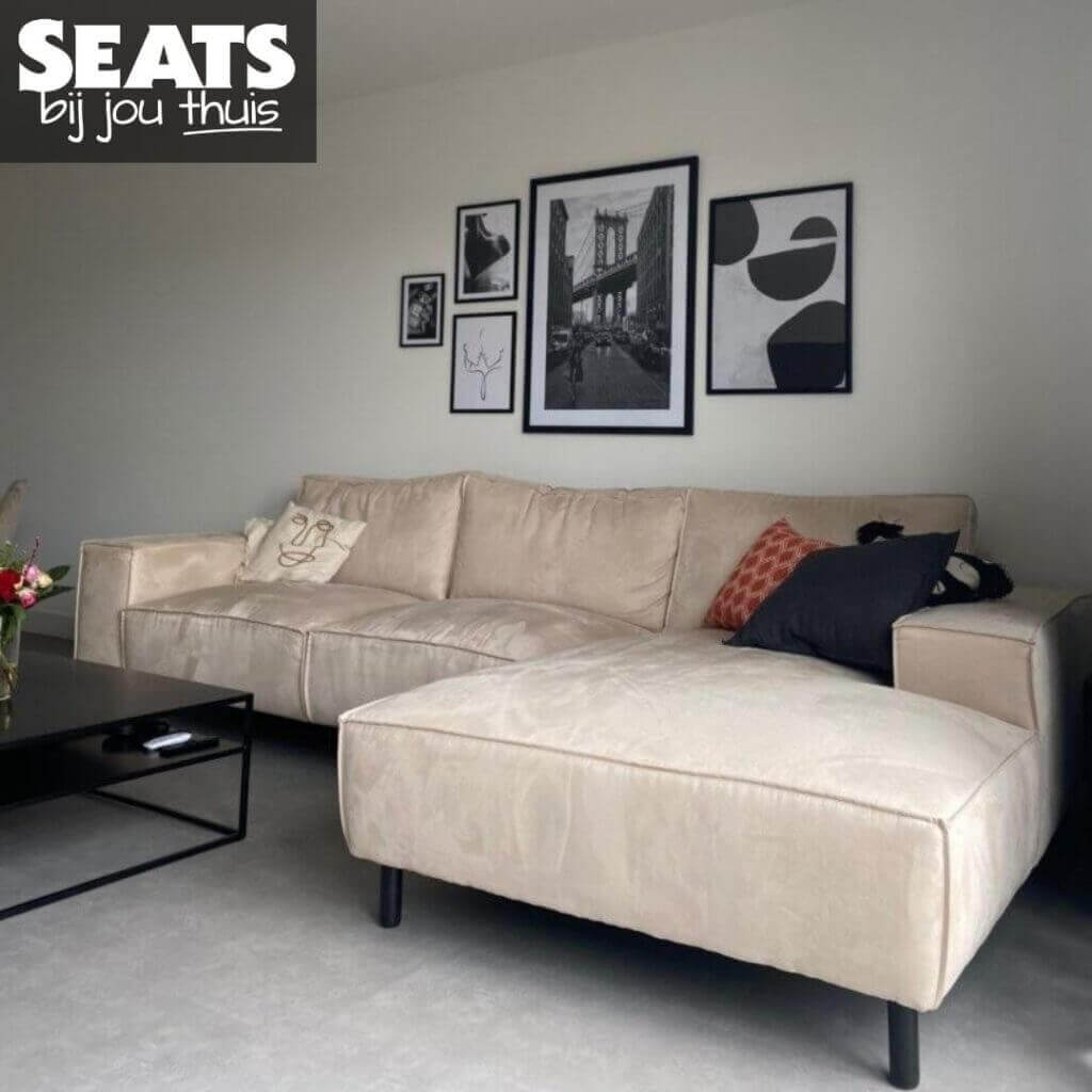 Manilla hoekbank beige