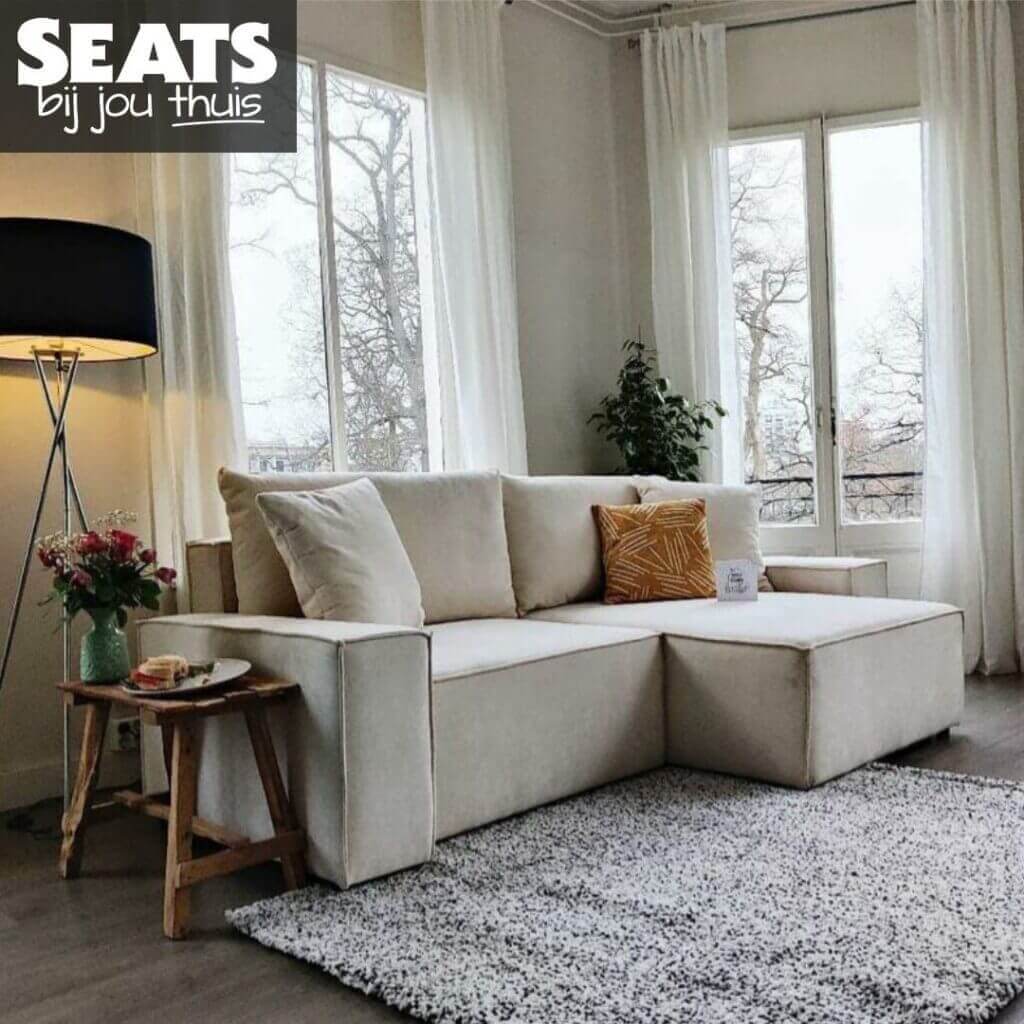 Milo hoekbank crème