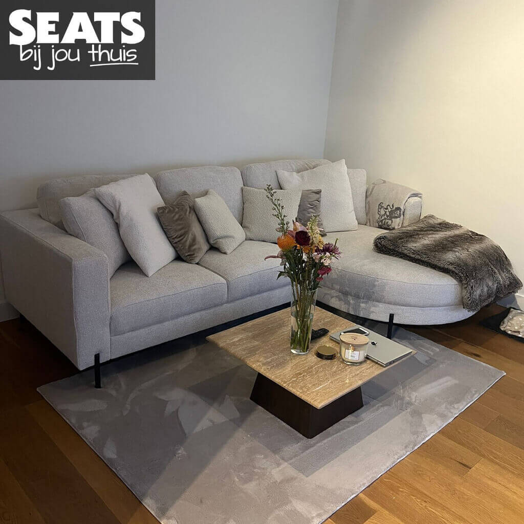 Pearl hoekbank met ronde hoek grijs Seats and Sofas