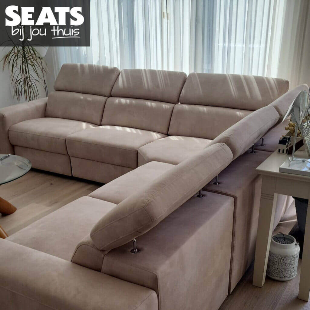 Select hoekbank taupe