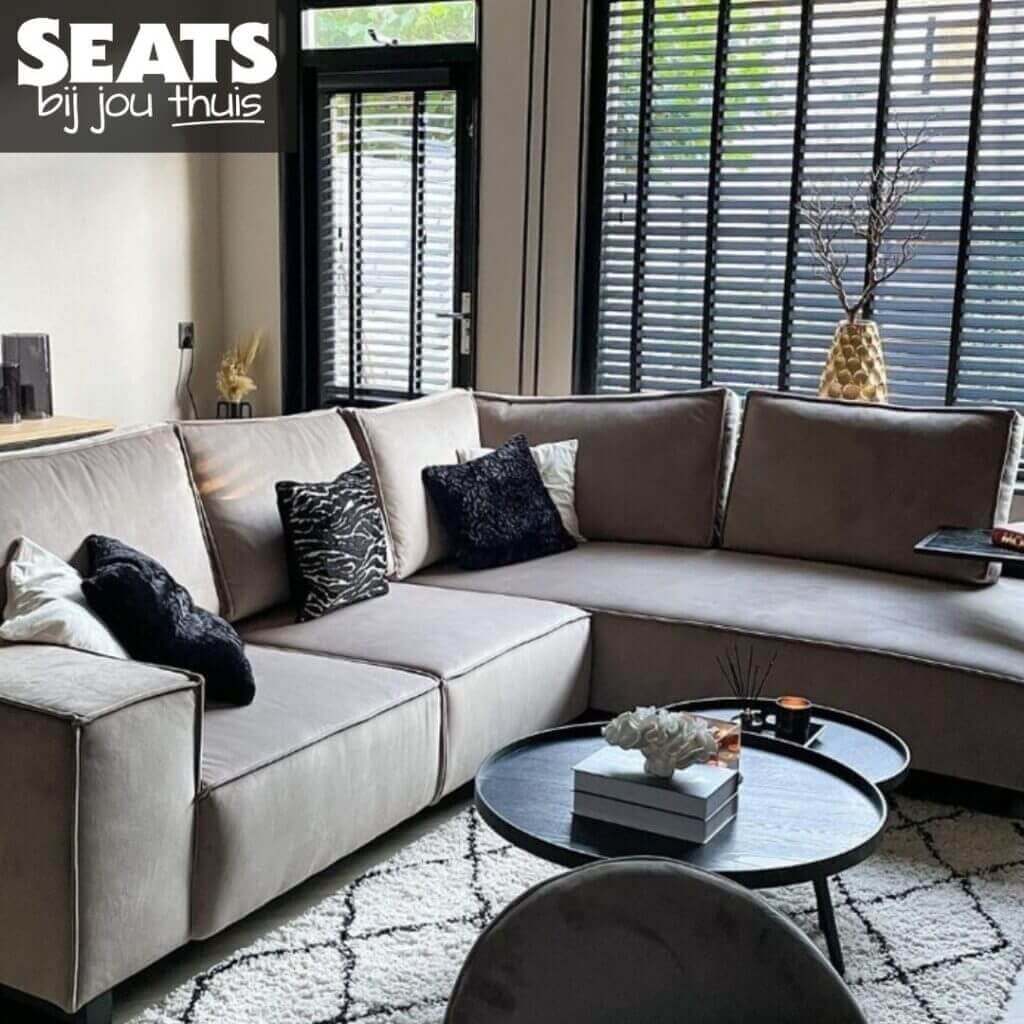 Lagos hoekbank grijs