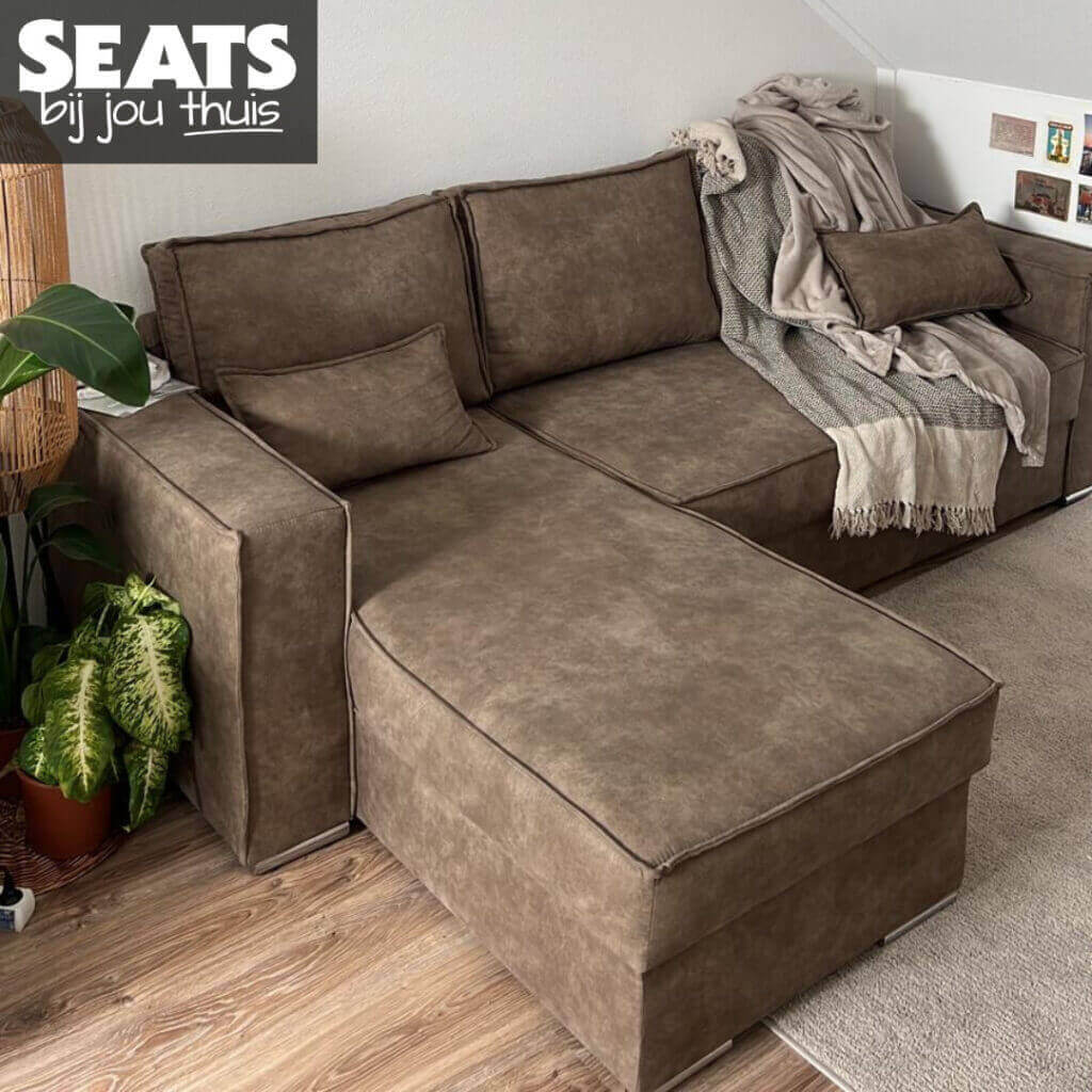 Vince hoekbank bruin