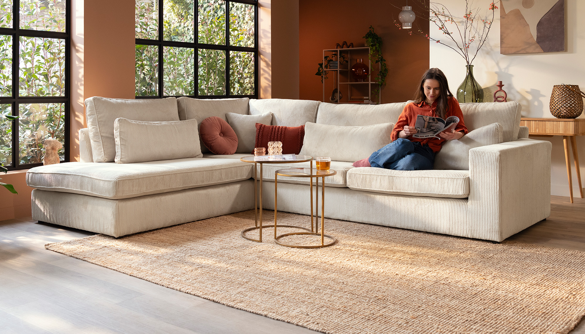 vlekken op stoffen bank