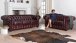 Oranje Chesterfield salons