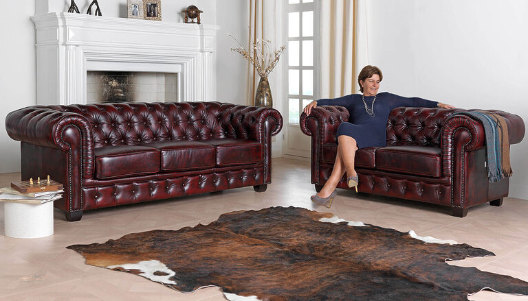 Cognac Chesterfield salons